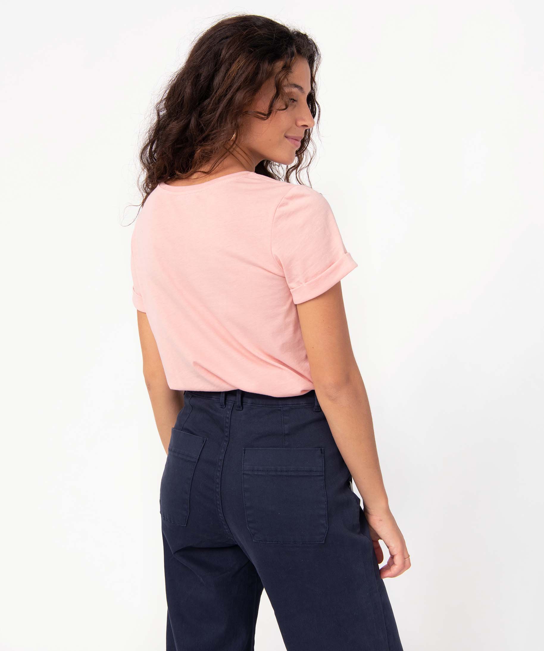 Tee-shirt femme avec inscription - LuluCastagnette rose | GEMO