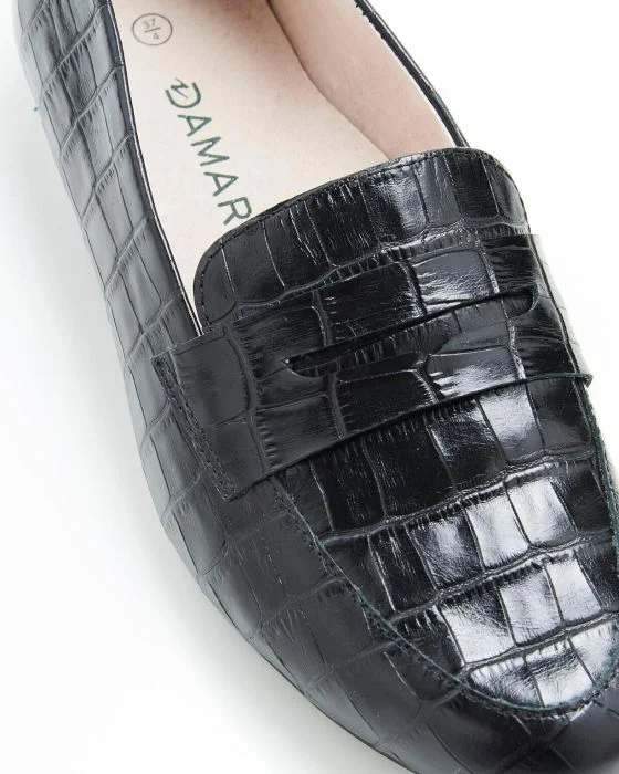 Mocassins aspect croco
