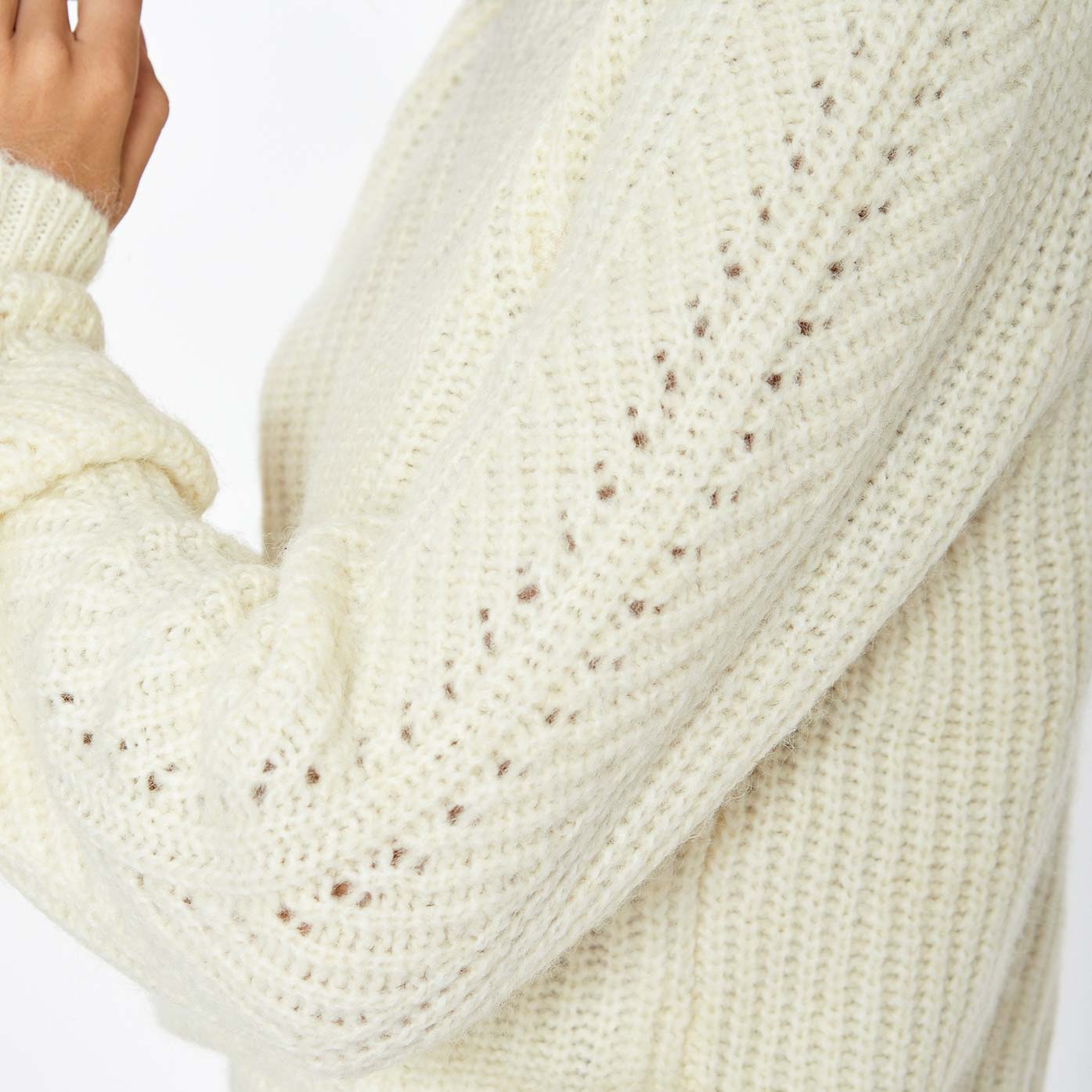 FOUJE  Pull en maille blanc Femme