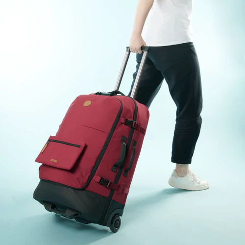 Sibiu medium 2-wheel soft suitcase, burgundy