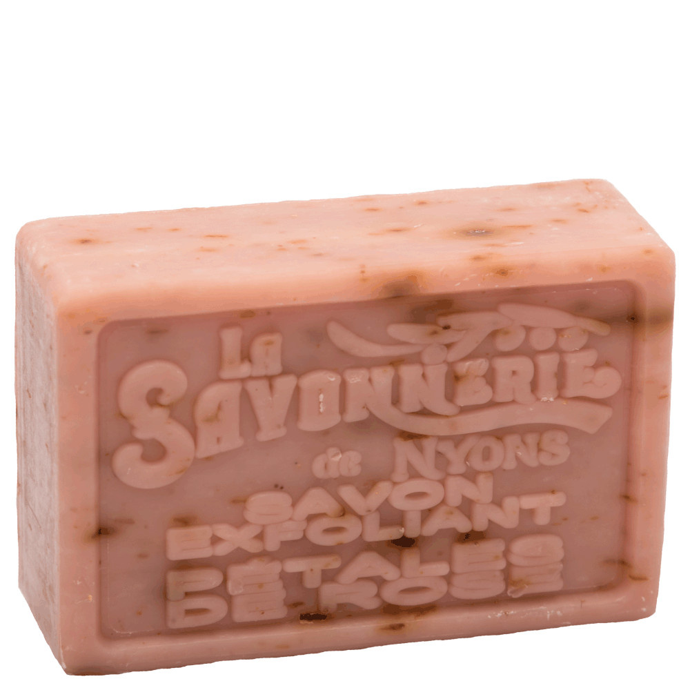 La savonnerie de nyons Savon Exfoliant 100g aux Pétales de Rose Savon