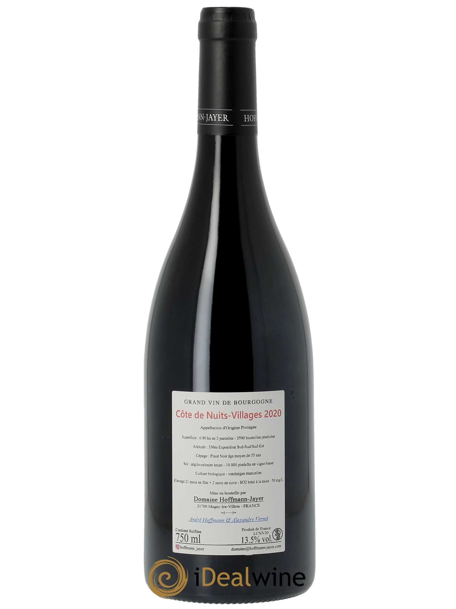 Côte de Nuits-Villages Hoffmann-Jayer (anciennement Jayer-Gilles)  2020 - Lot de 1 Bouteille