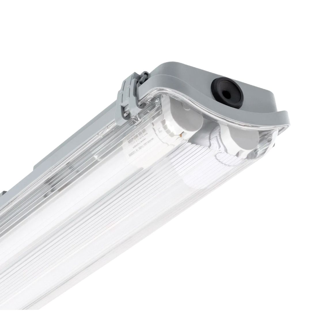 LUXULA LED Wannenleuchte Gehäuse für 2xT8, 120cm, IP65, IK08