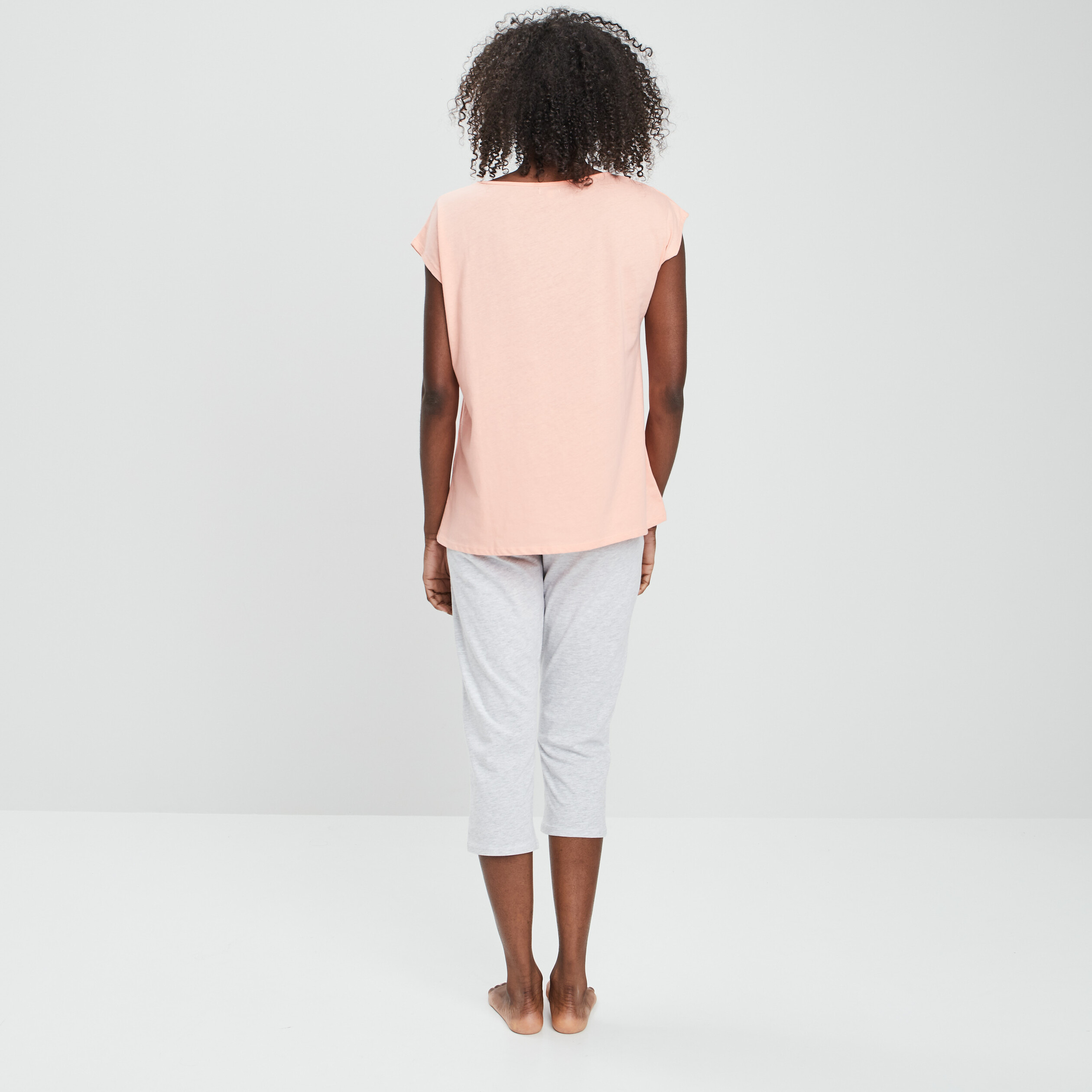 Ensemble pyjama 2 pièces rose clair femme | La Halle