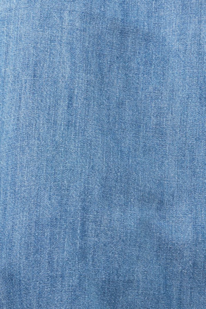 Oversized Jeans-Hemdbluse, 100 % Baumwolle
