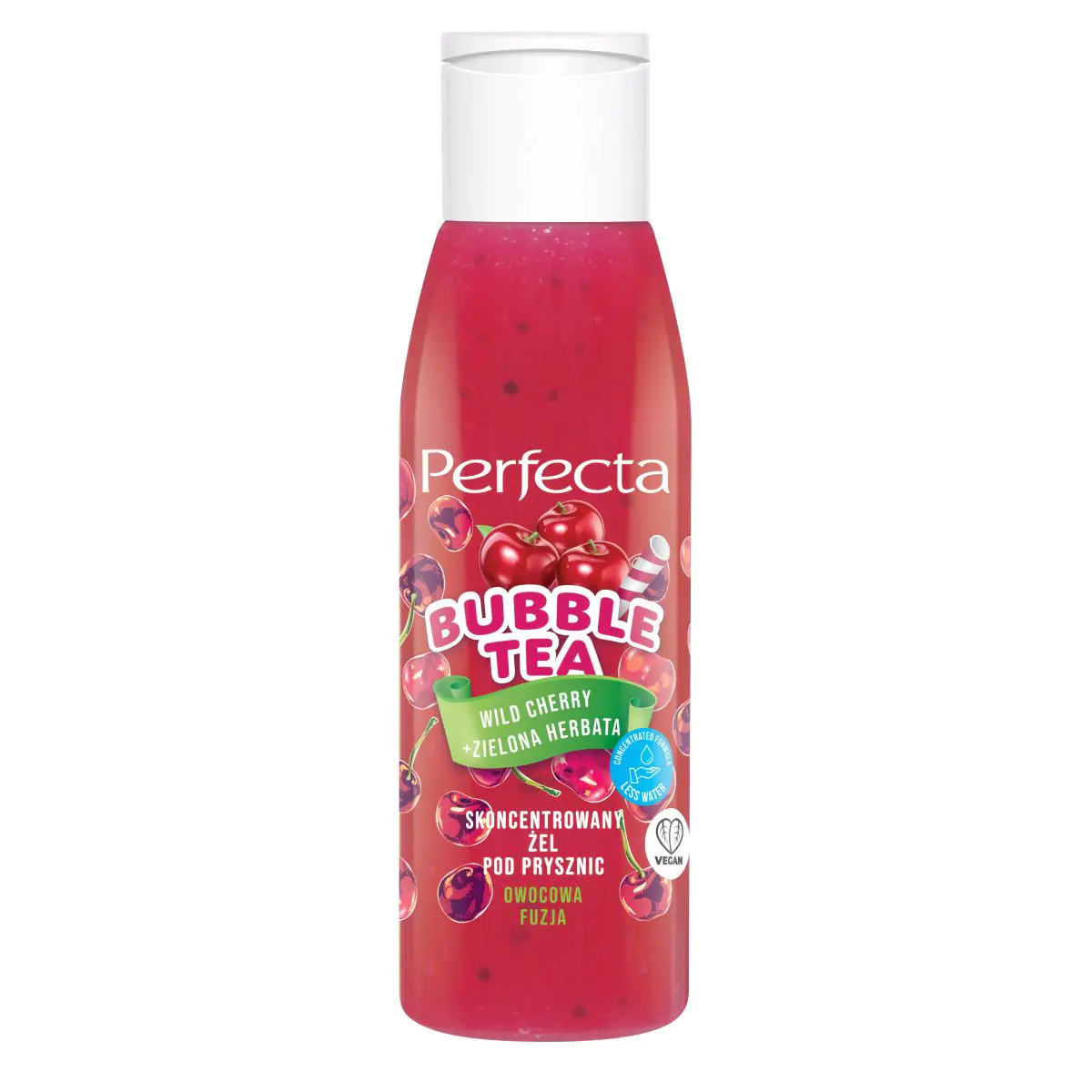 Perfecta Bubble Tea mini gel za tuširanje s mirisom divlje trešnje