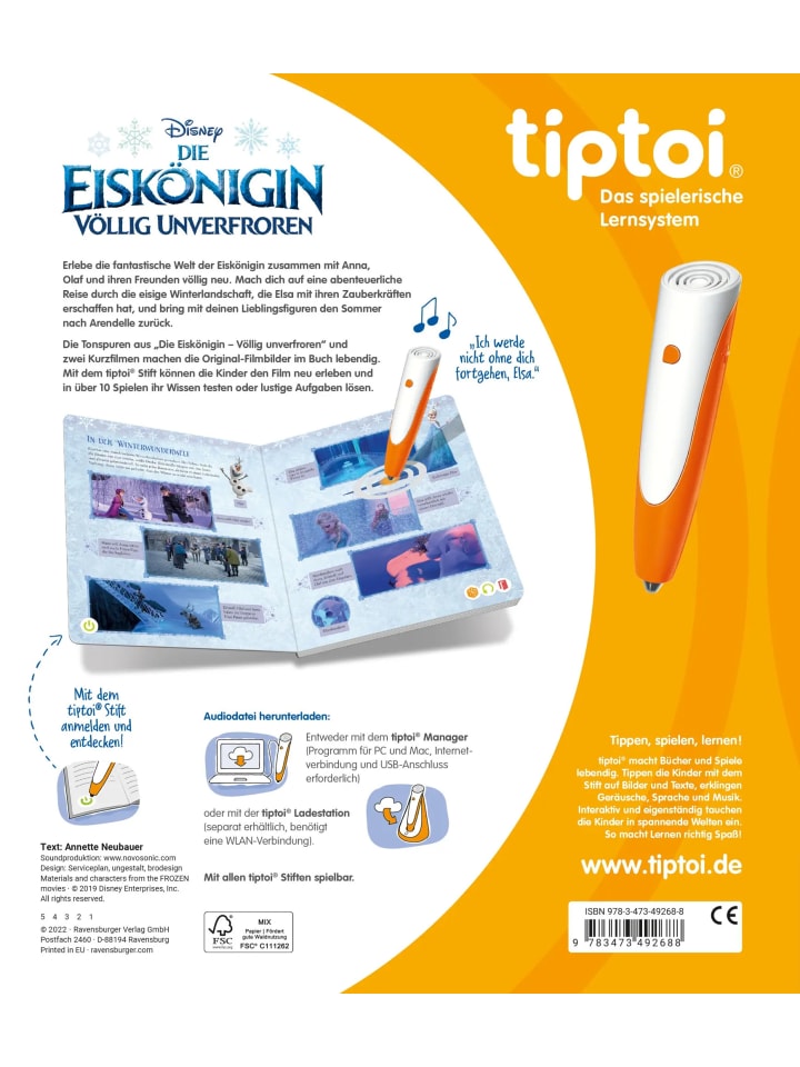 Ravensburger tiptoi® Die Eiskönigin - Völlig unverfroren günstig kaufen onesize