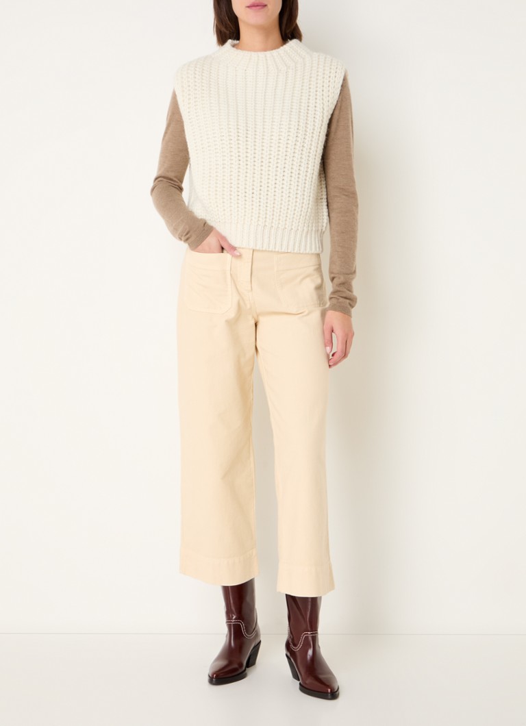 Sesùn Santino coarse knitted spencer in alpaca wool blend