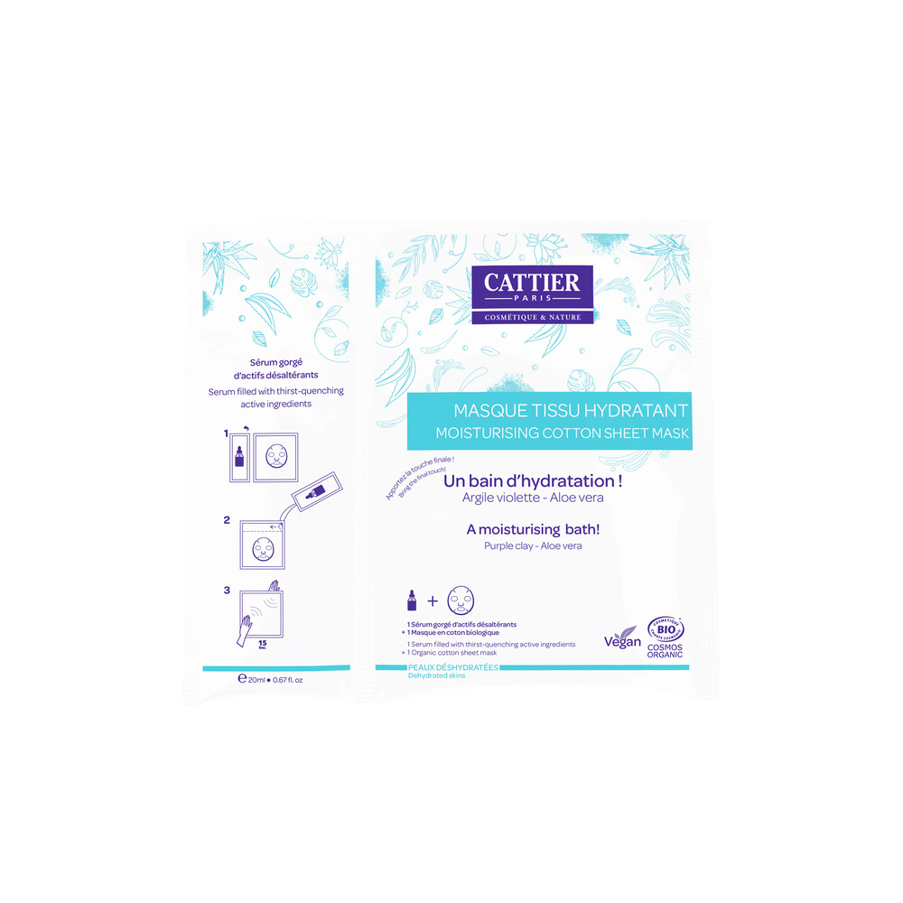 cattier Masque Tissu Hydratant ¿ 20ml Soins visage