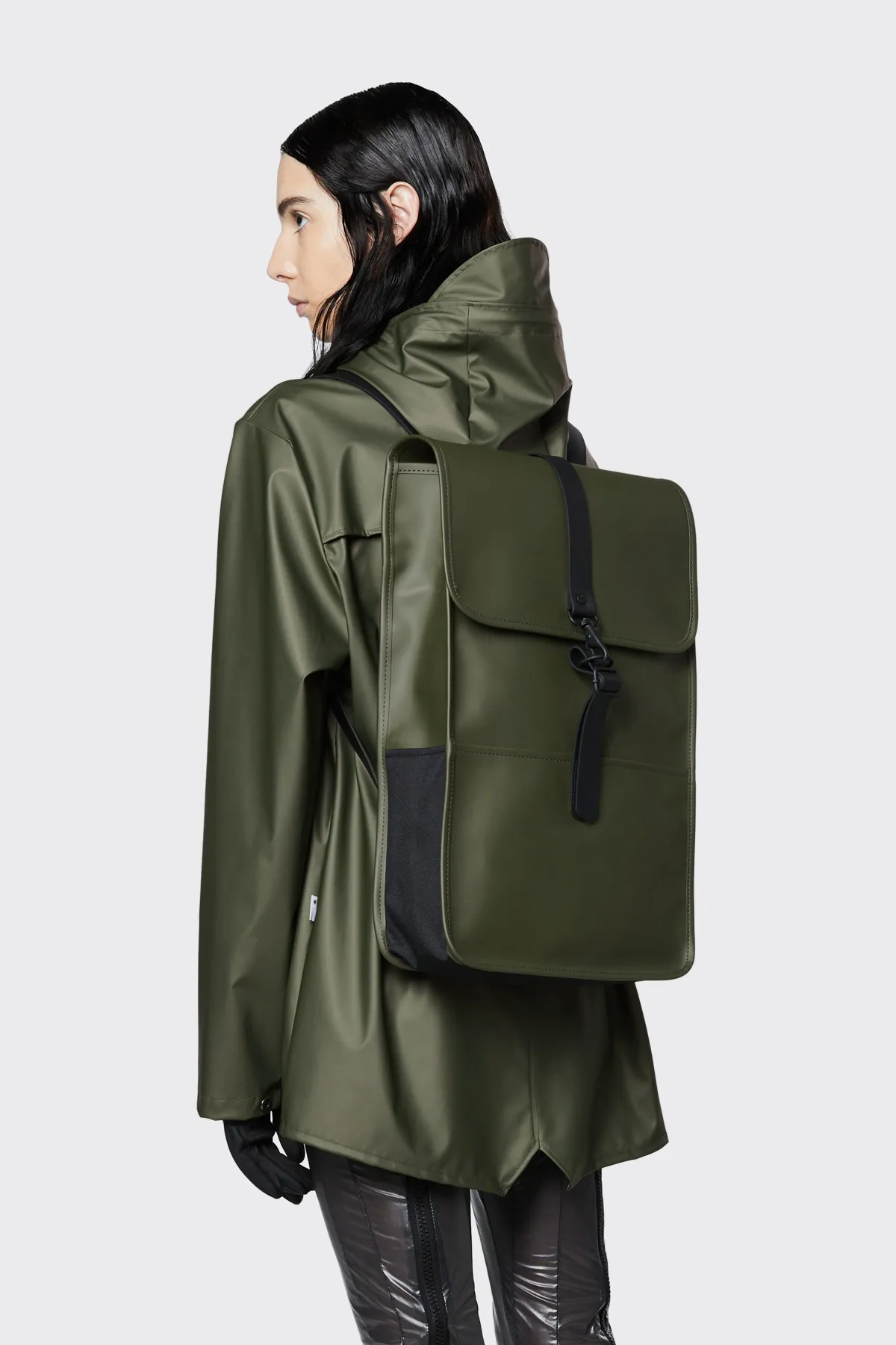 Rains  Rucksack - Grün - Unifarben