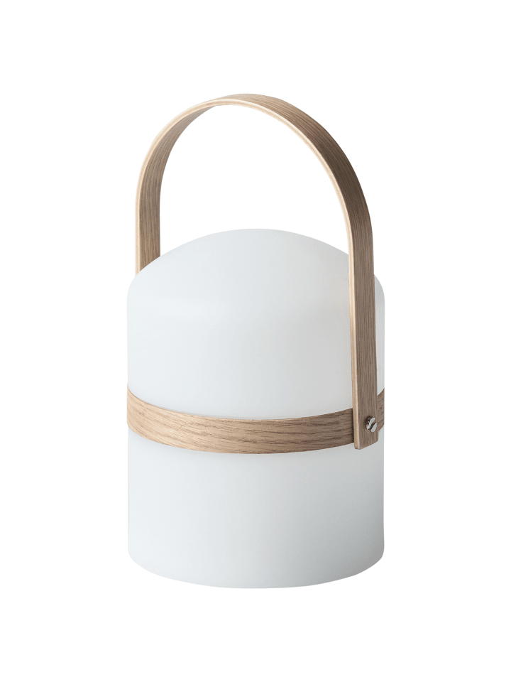 Beliani LED-Tischlampe für den Außenbereich ESTERO in Weiß/Heller Holzfarbton günstig kaufen onesize