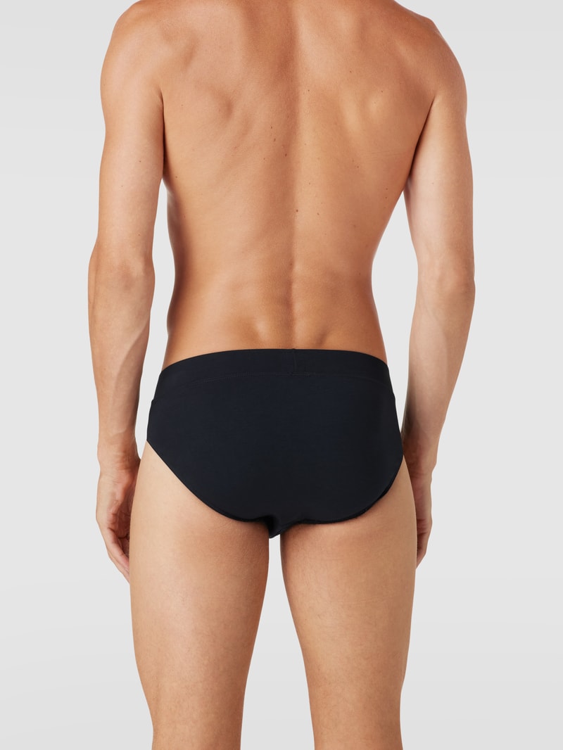 Slip mit Steppnähten in schwarz