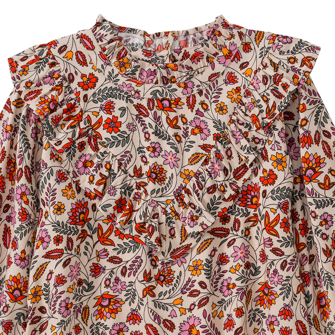 Mädchen Bluse mit floralem Allover