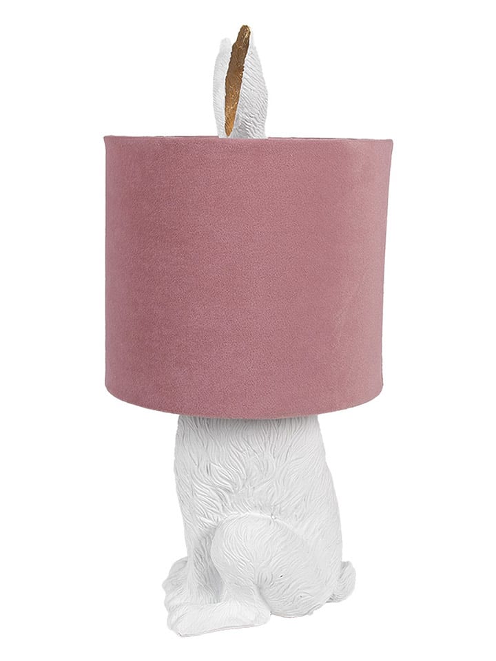 Clayre & Eef Tischleuchte in Weiß/ Rosa - (H)43 cm x Ø 20 cm günstig kaufen onesize