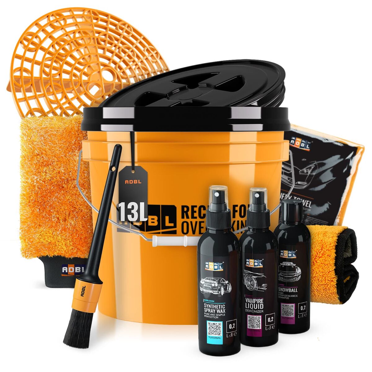 ADBL Exterior Experience Set 10-teilig mit 13L-Wascheimer