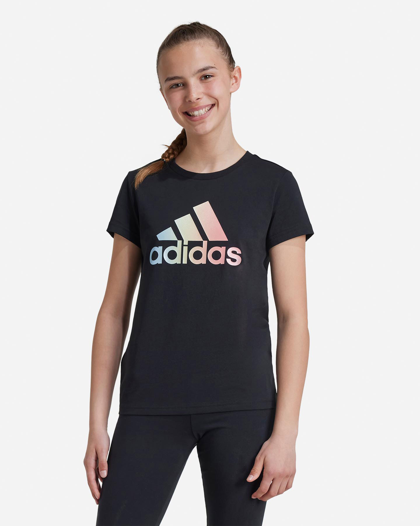 T-shirt Adidas Stor Logo Regnbåge Jr JH1242