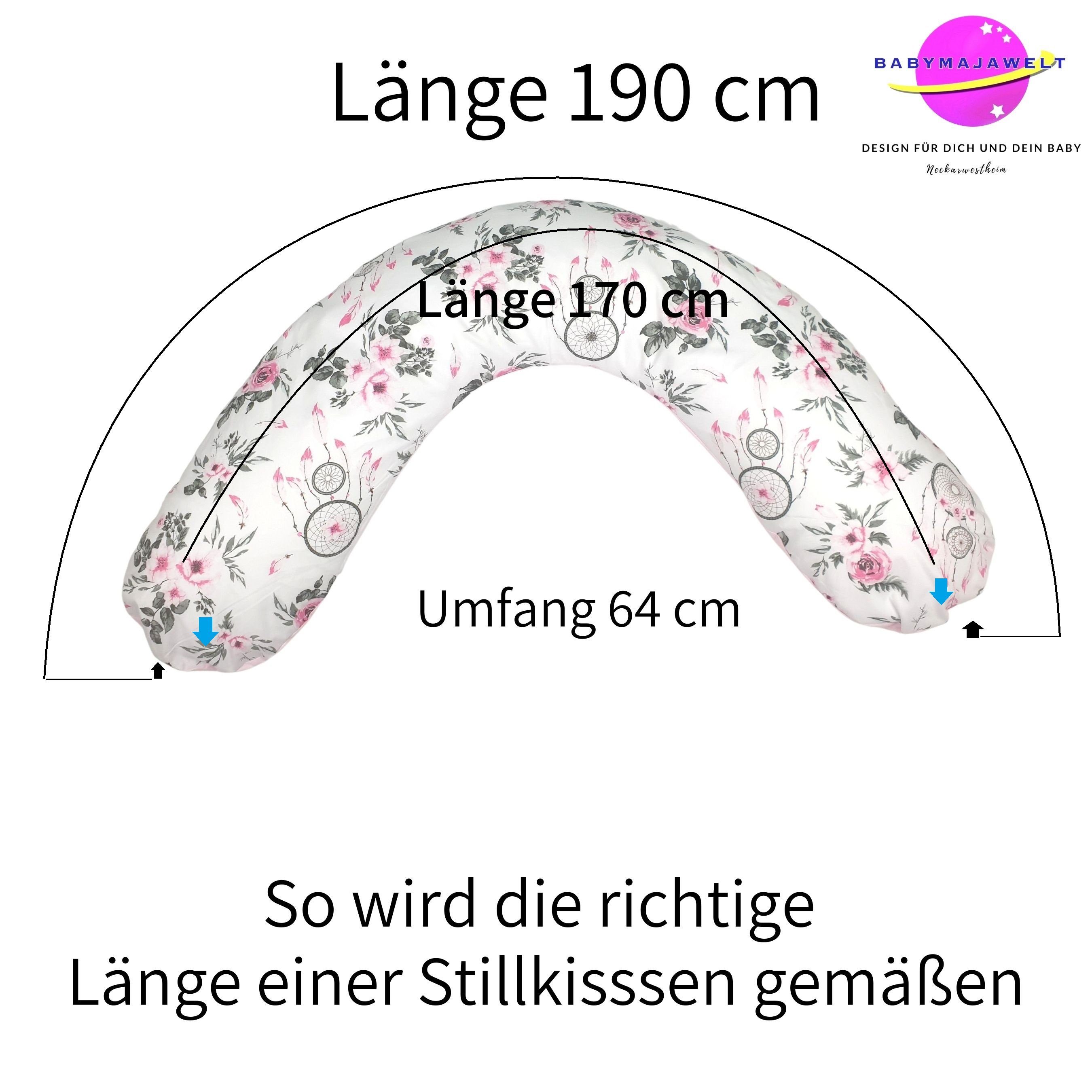 Babymajawelt Stillkissen Stillkissen Perlenfüllung Seitenschläferkissen XL, Speichert Wärme!, Tipi Blau Kissen, Schwangerschaftskissen, Made In EU, Prall gefüllt, Individuell anpassbar