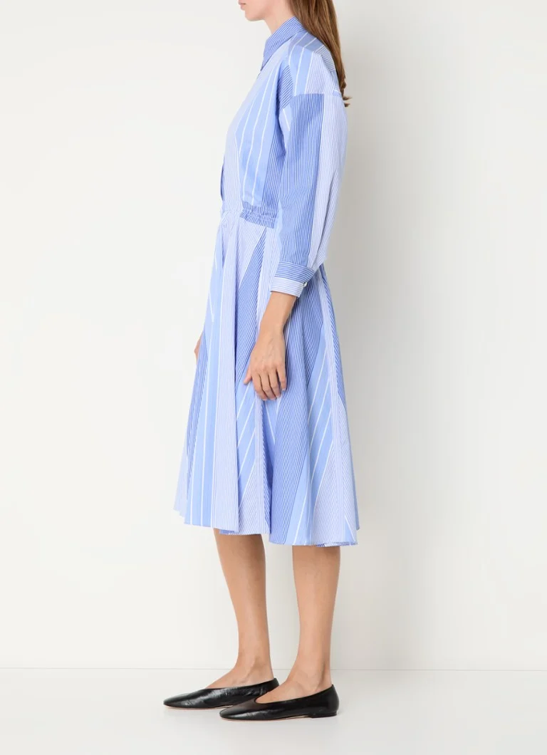 Vestido túnica midi a rayas de Maje