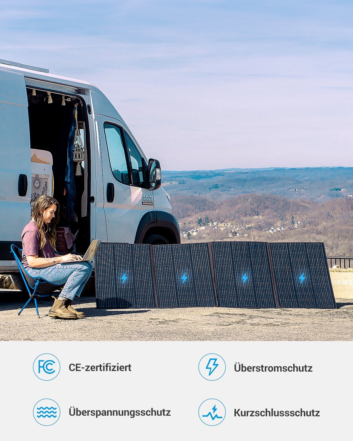 BLUETTI Solaranlage PV350 350W Solarpanel, (1-St), IP65 Wasserdicht