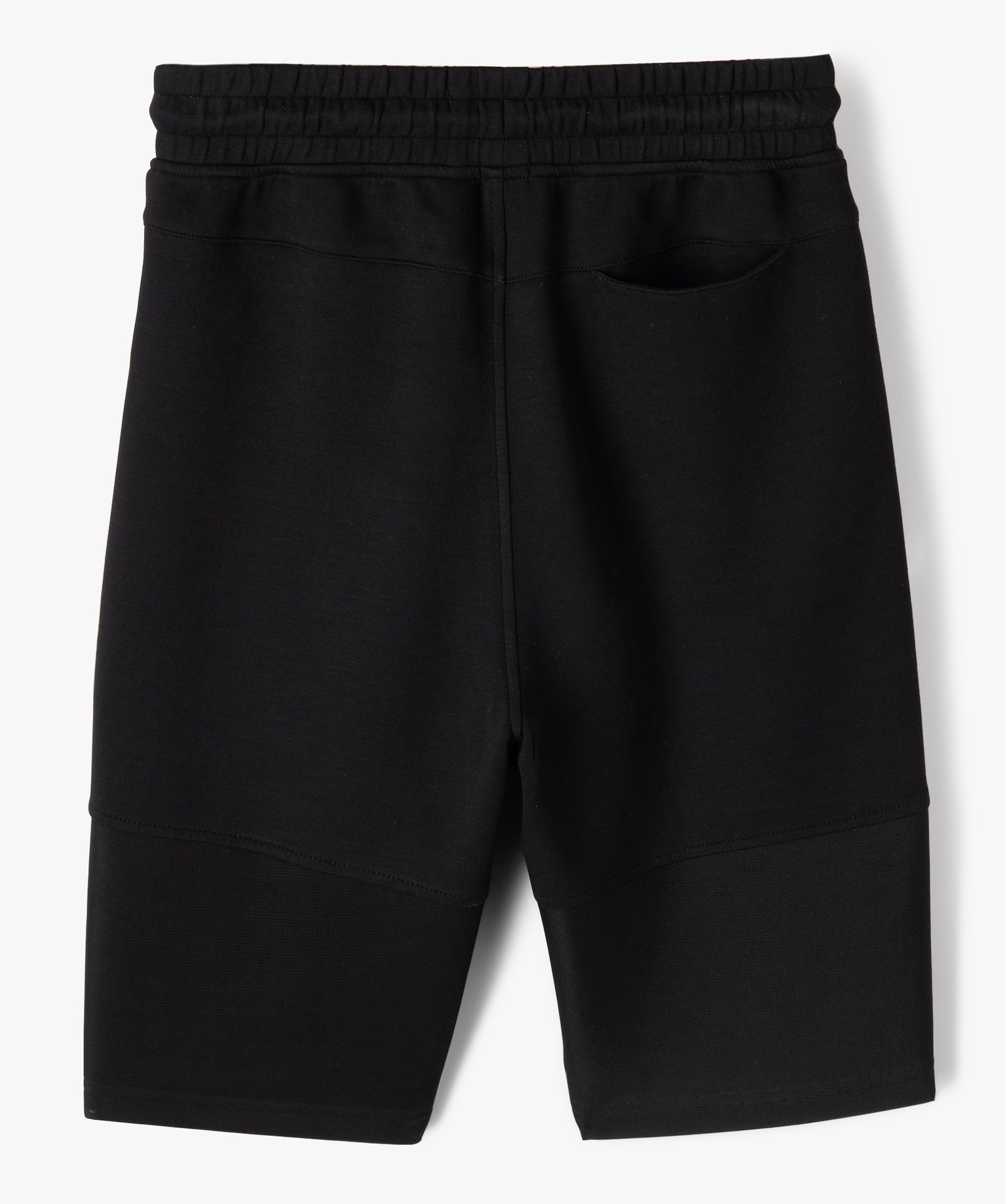 Bermuda de sport bi-matières avec ceinture élastique Garçon noir | GEMO