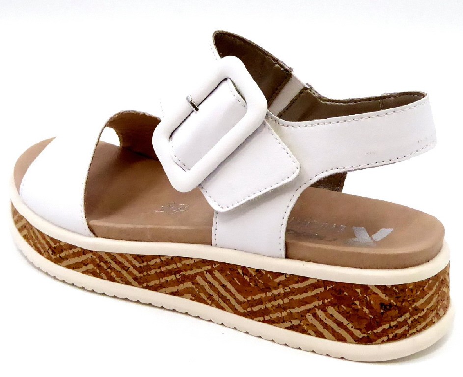 RIEKER Klassische Sandalen weiss FSK Damen Sandalen
