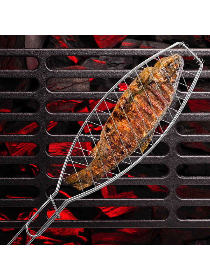 relaxdays 6 x Fischbräter in Silber günstig kaufen onesize