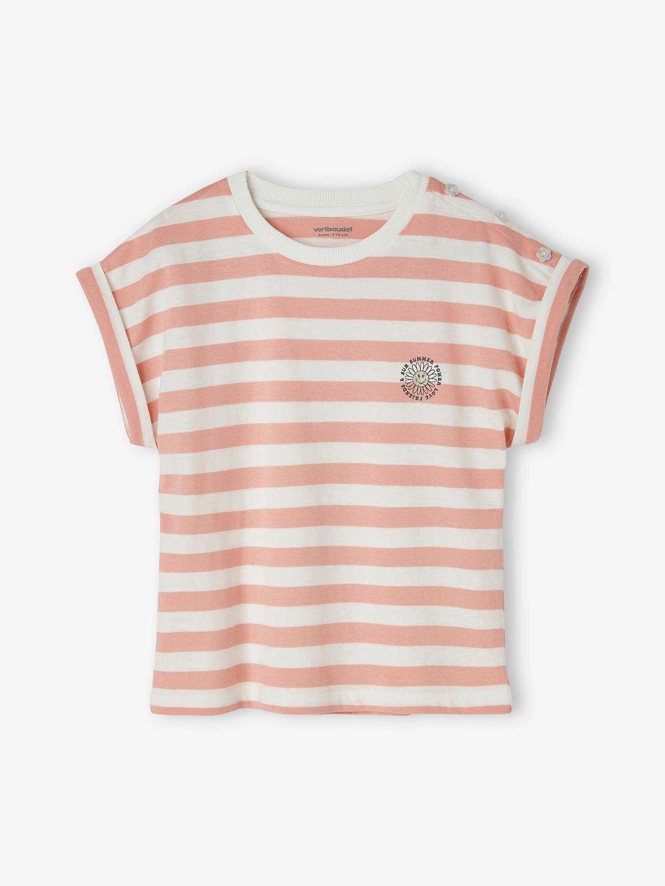 T-shirt rayé personnalisable fille rayé vert