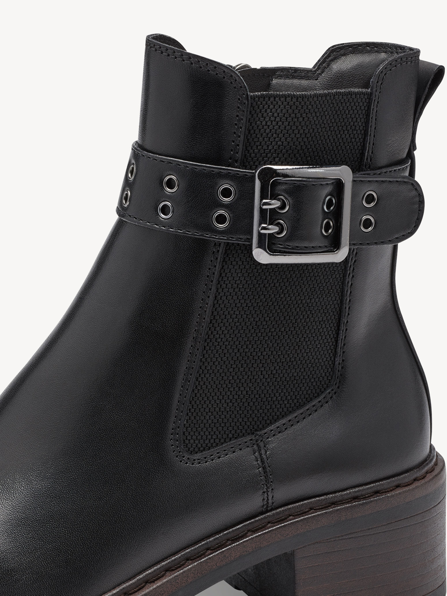 Bottine Chelsea en cuir - noir