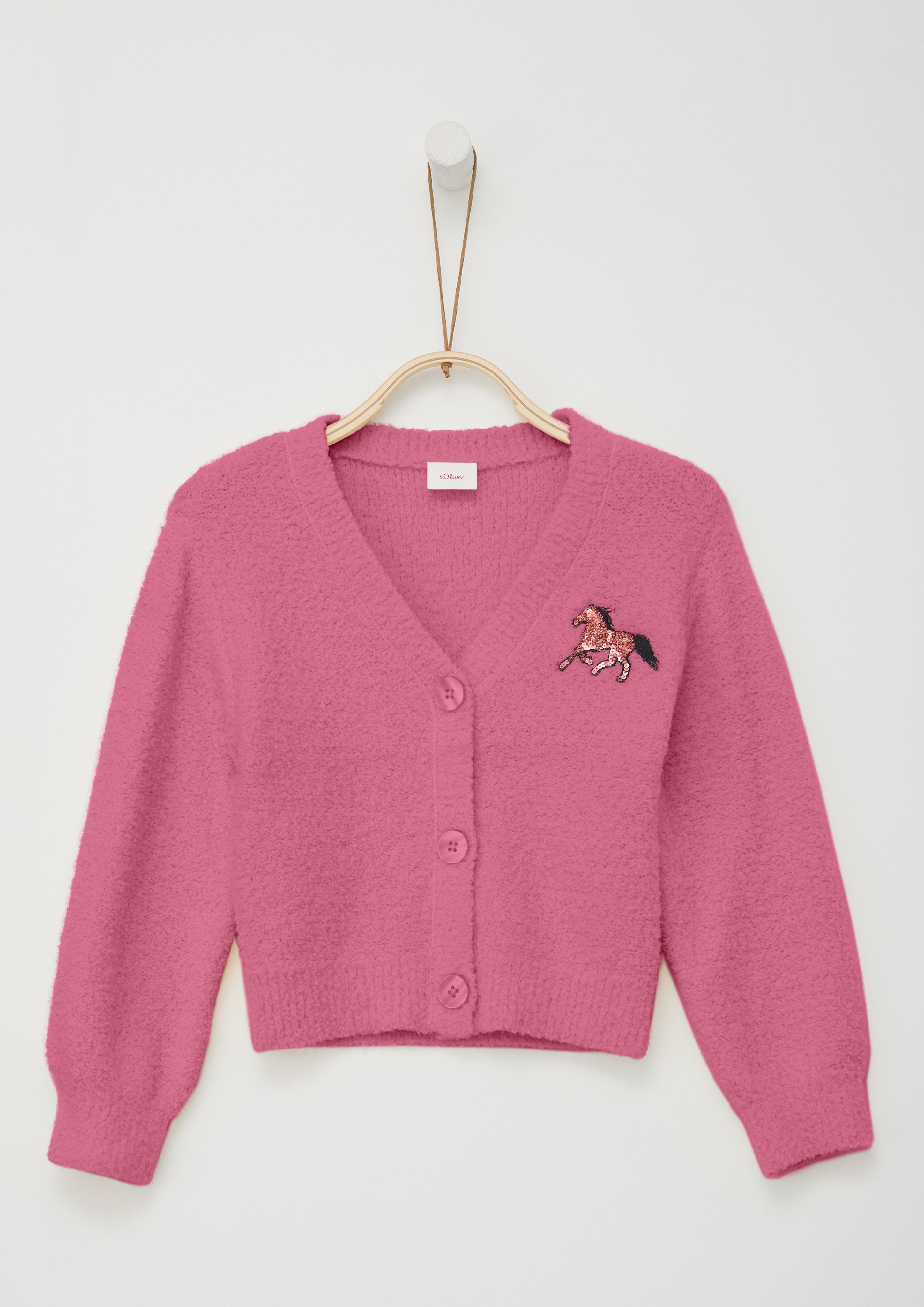 s.Oliver Junior Strickjacke mit Pferd-Stickerei