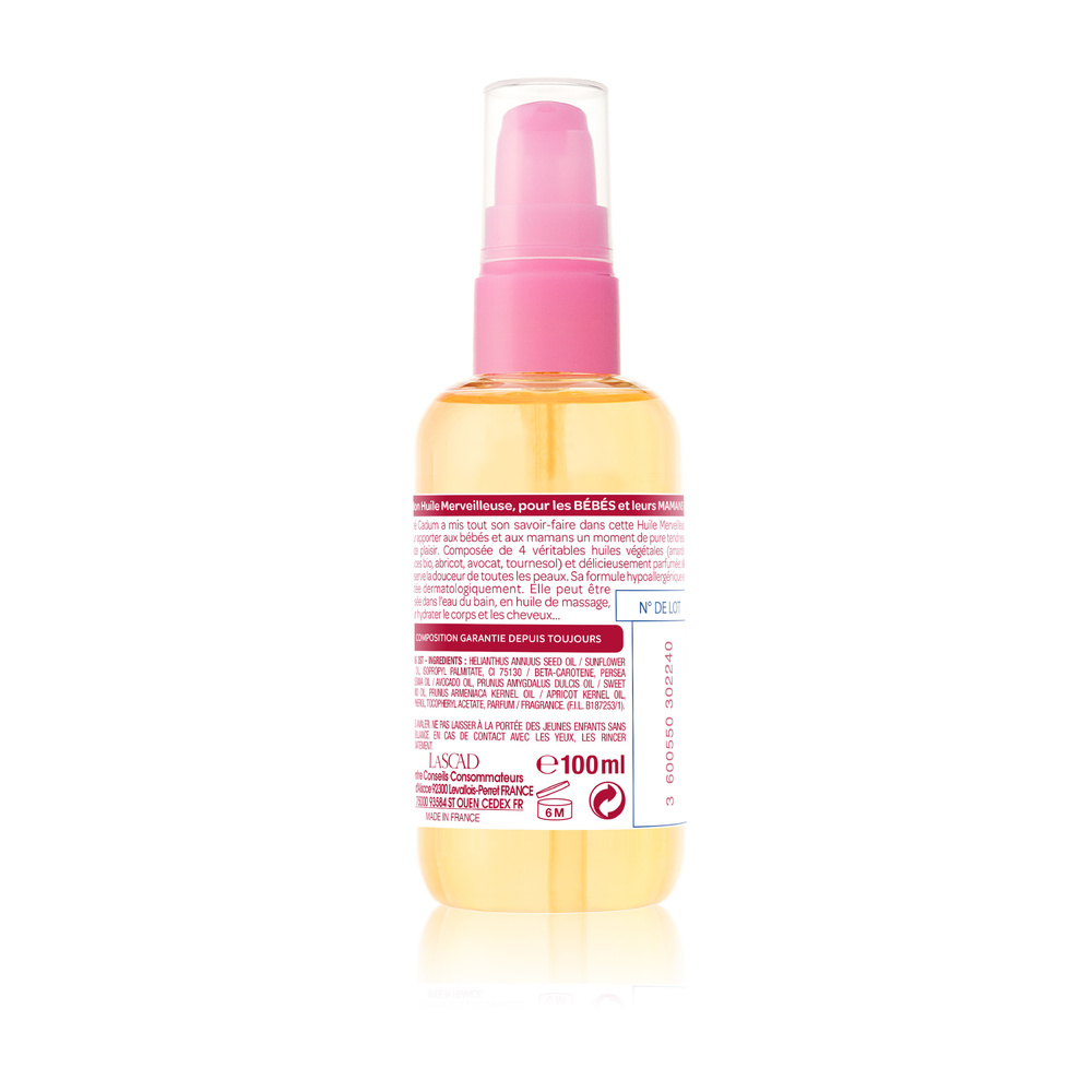 cadum Bébé Cadum Huile merveilleuse hypoallergénique corps et cheveux pour bébé