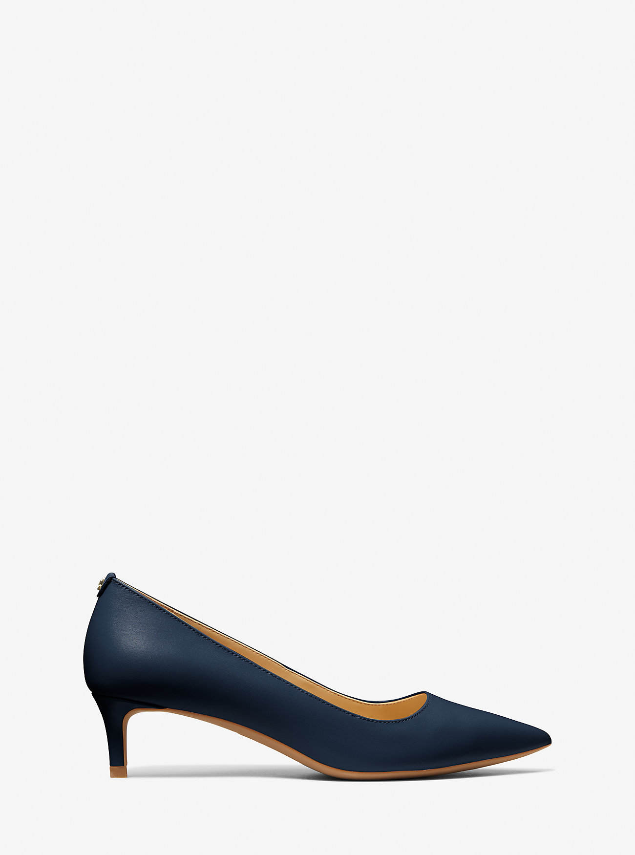 Alina Flex Lær Kitten Pumps - Marineblå