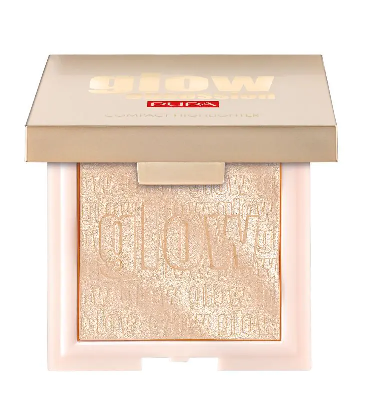 Pupa Glow Obsession Pure Light Effect компактни хајлајтер у боји 100 светло златни