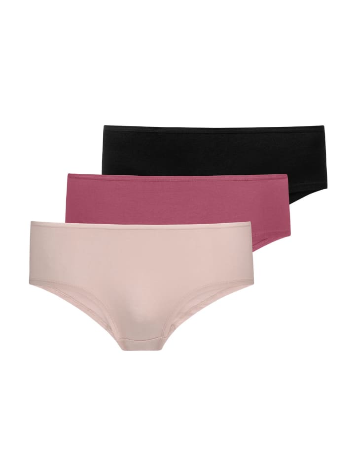 SNOCKS Hipster aus Bio-Baumwolle 3 Stück in Mix (Apricot/Mauve/Schwarz) günstig kaufen