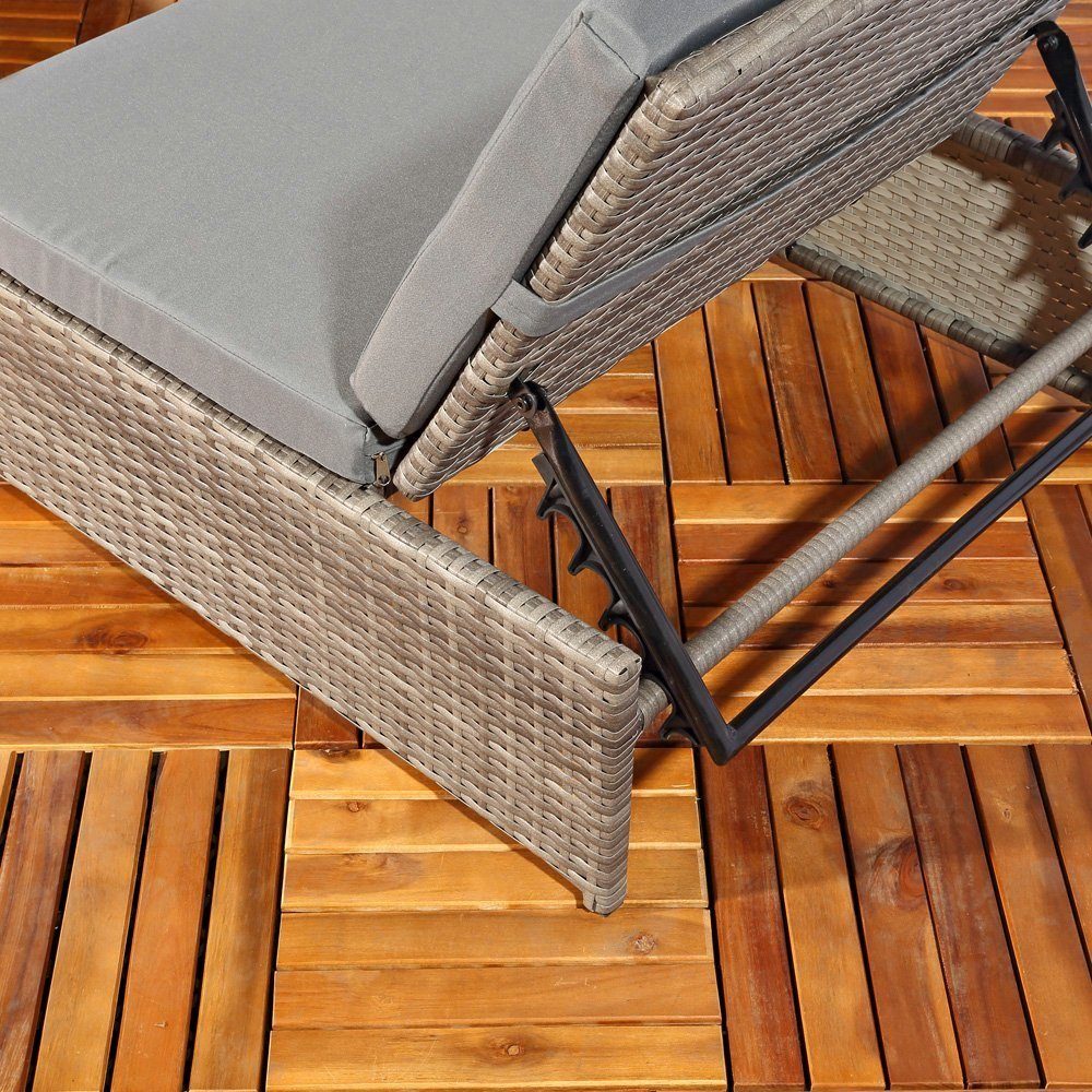 Melko Gartenlounge-Set Gartenset Lounge aus Polyrattan ver. Farben Sitzgruppe 2 Sessel Tisch, (Stück), Wasserabweisend