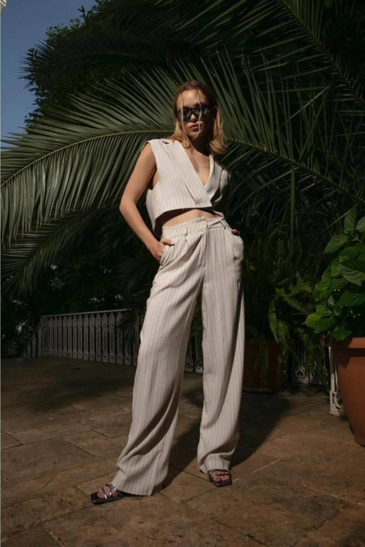 Laluvia  Set mit gestreifter Weste und Hose
