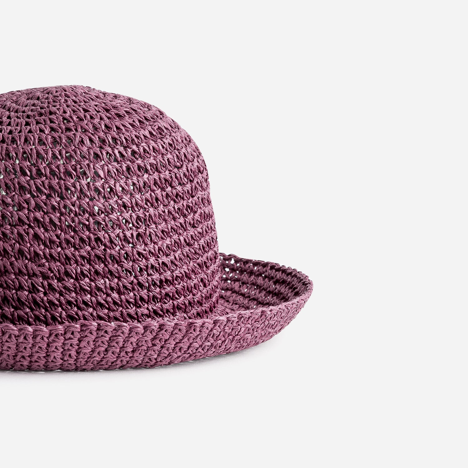 Chapeau cloche prune tressé