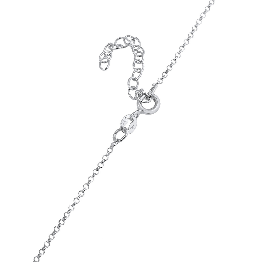 Elli Elli Collier Femmes Choker Solitaire avec Cristal de Zirconium en Argent Sterling collier