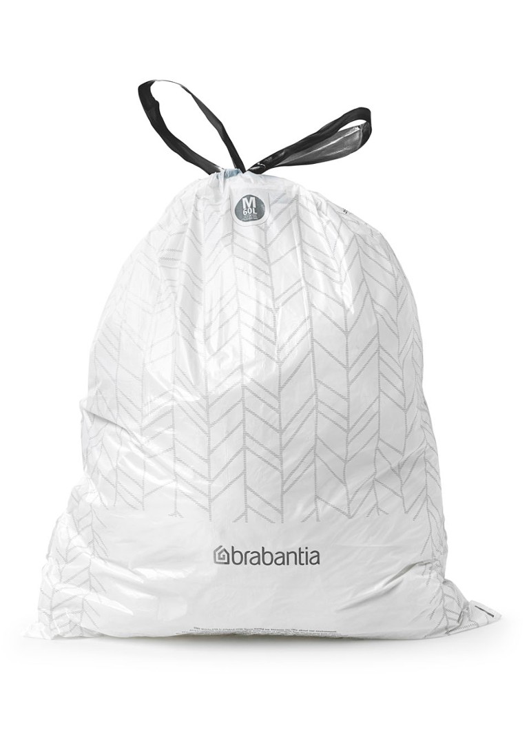 Sacs poubelle Brabantia PerfectFit, code M, 60 litres, lot de 6 x 20 pièces