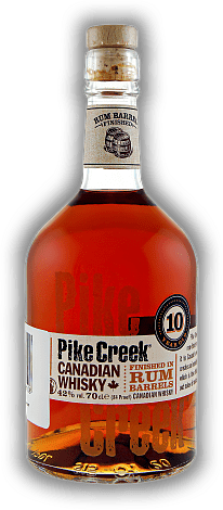 Pike Creek 10 Years Finished in Rum Barrels Pike Creek 10 Years Finished in Rum Barrels Ein Whisky mit vielschichtigem Charakter und außergewöhnlich vollem und robustem Körper. Alter 10 J. - 0,7	 Liter - Vol 42%
