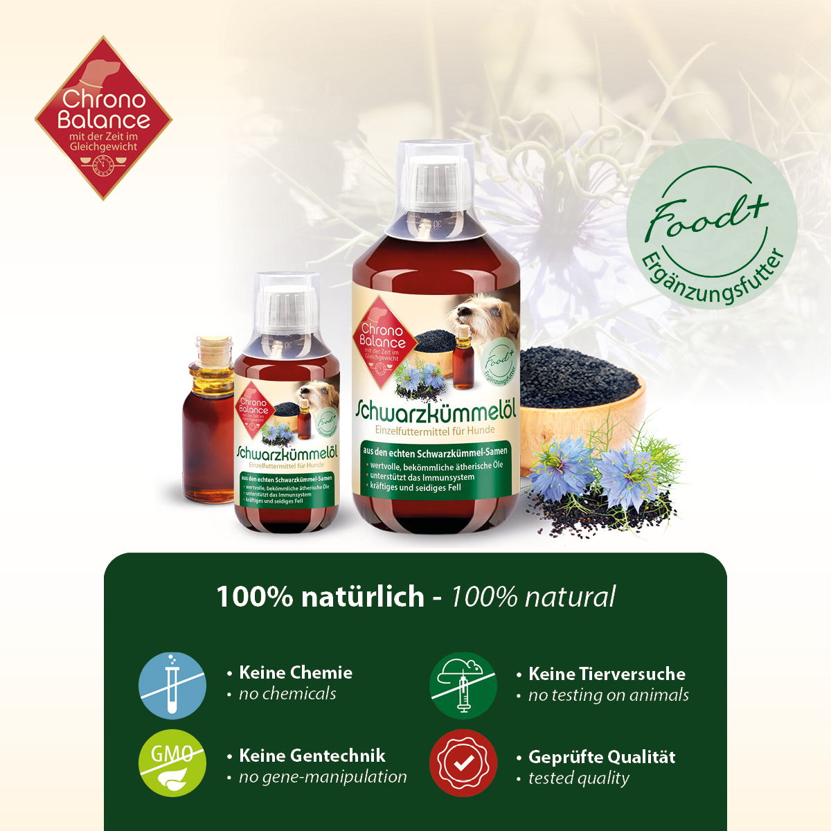 ChronoBalance Ergänzungsfutter & Aufzucht ChronoBalance Schwarzkümmelöl 100 ml