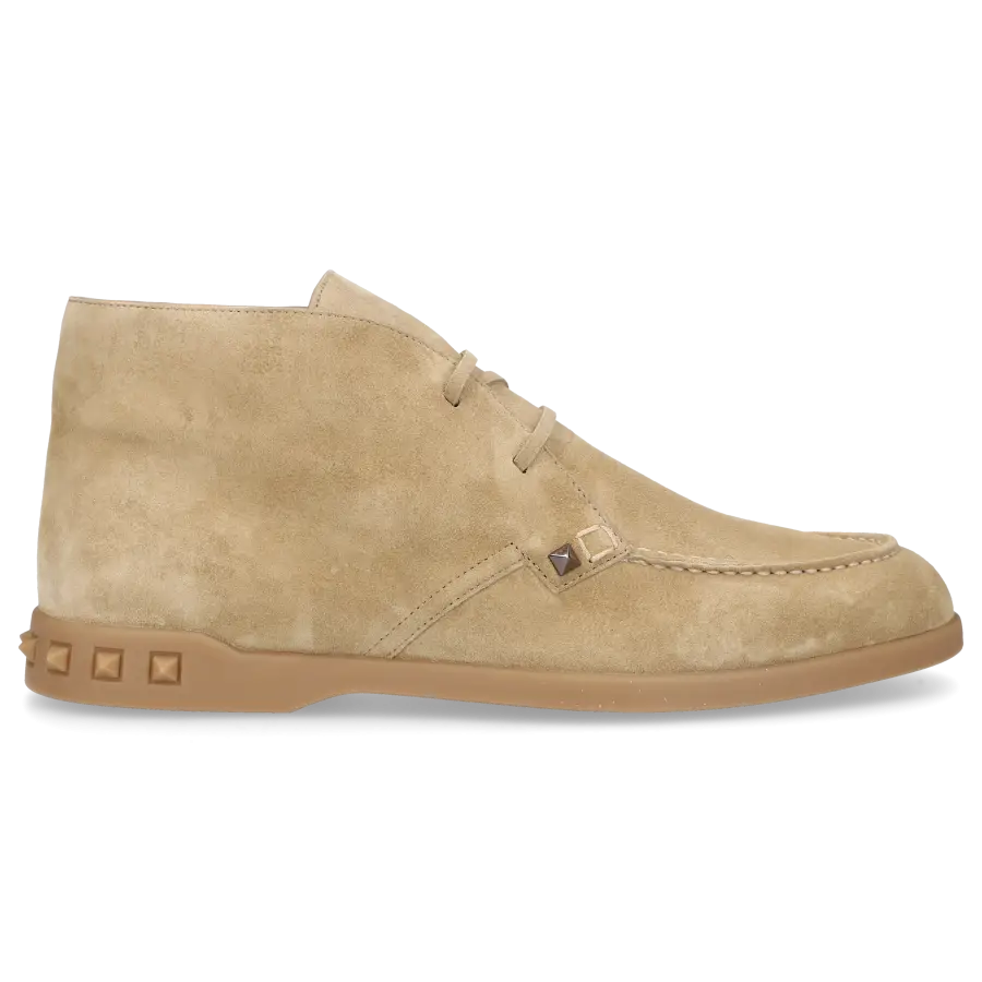 Valentino Garavani - Stiefeletten LEISURE FLOWS Veloursleder - beige