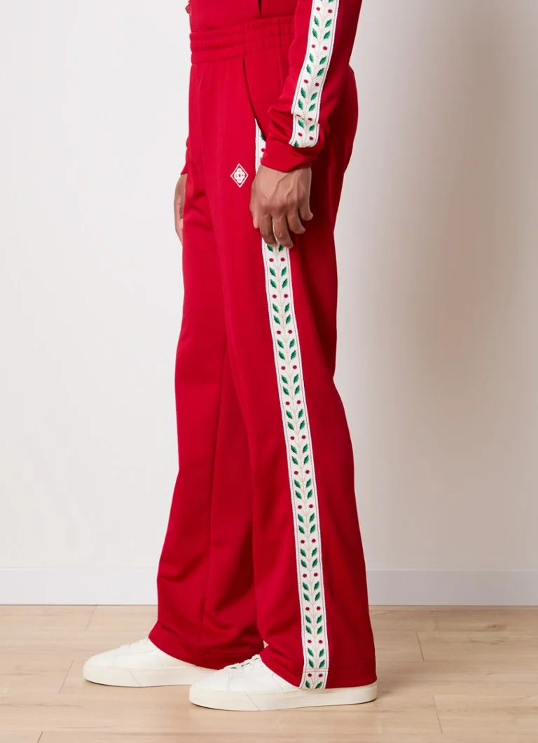 Pantalon de survêtement Casablanca Laurel coupe droite avec poches latérales et broderie