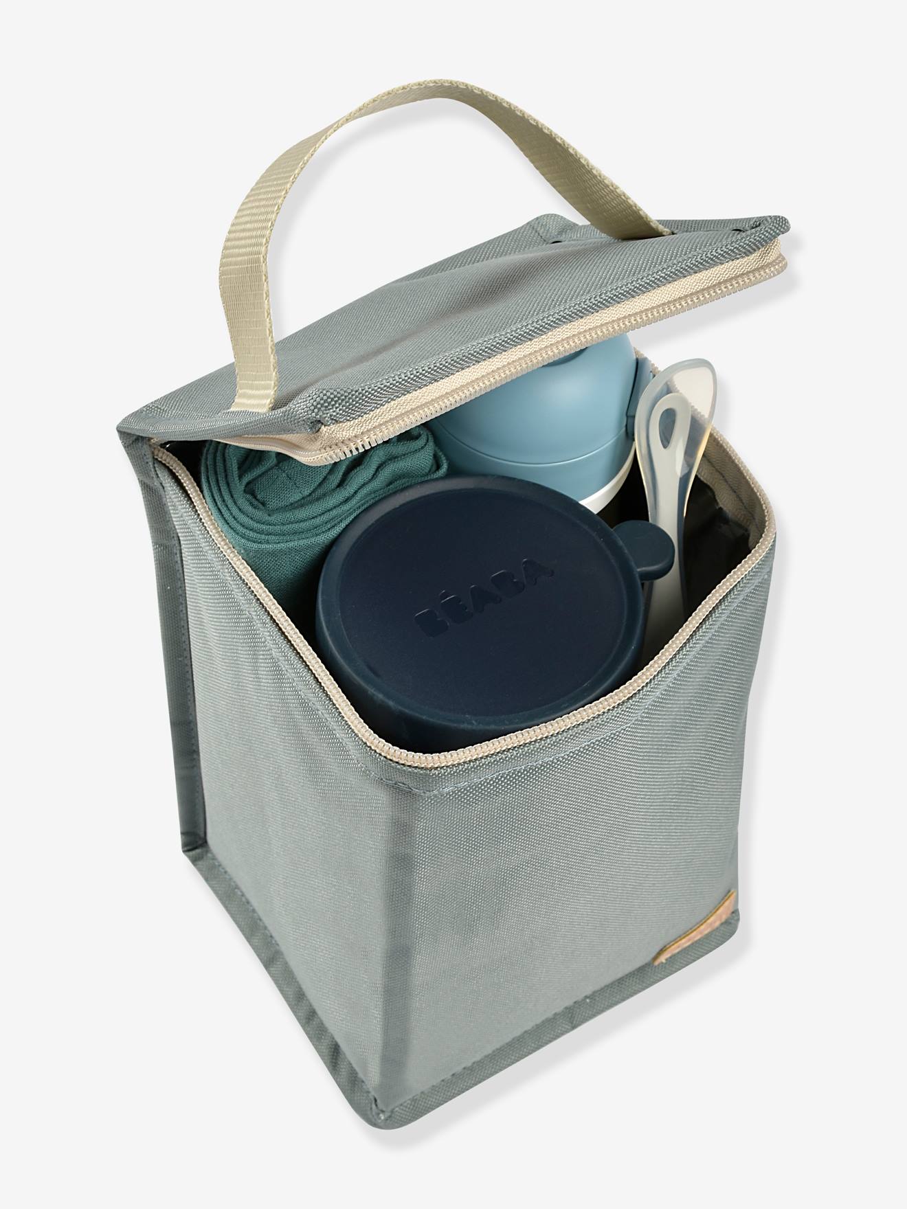 Pochette repas isotherme BEABA gris perle