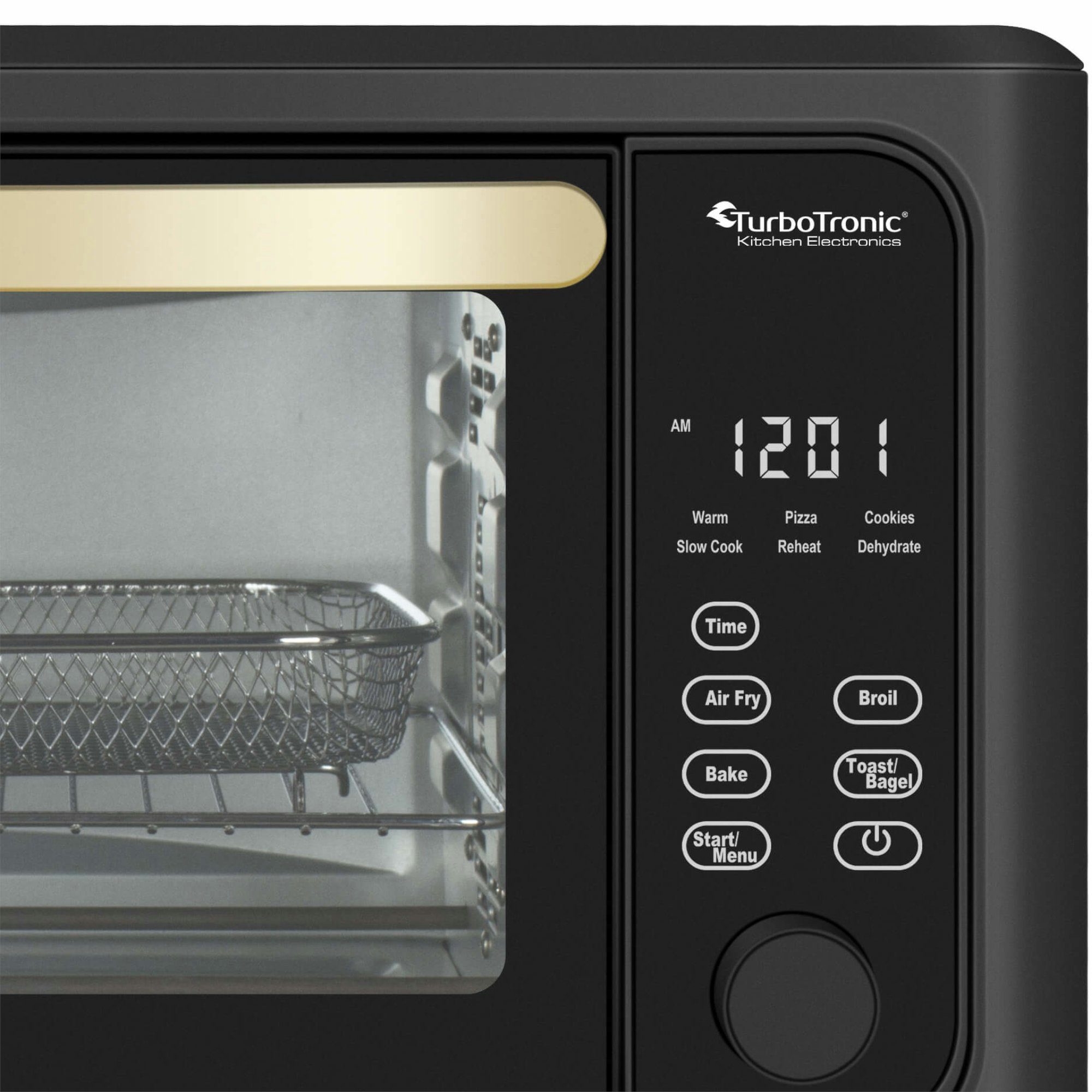 TurboTronic by Z-Line Minibackofen Digitaler XXL Power Airfryer, 24 Liter, Dörrgerät ab 25°C, mit Pommes Korb, Heissluftofen, Konvektionsofen