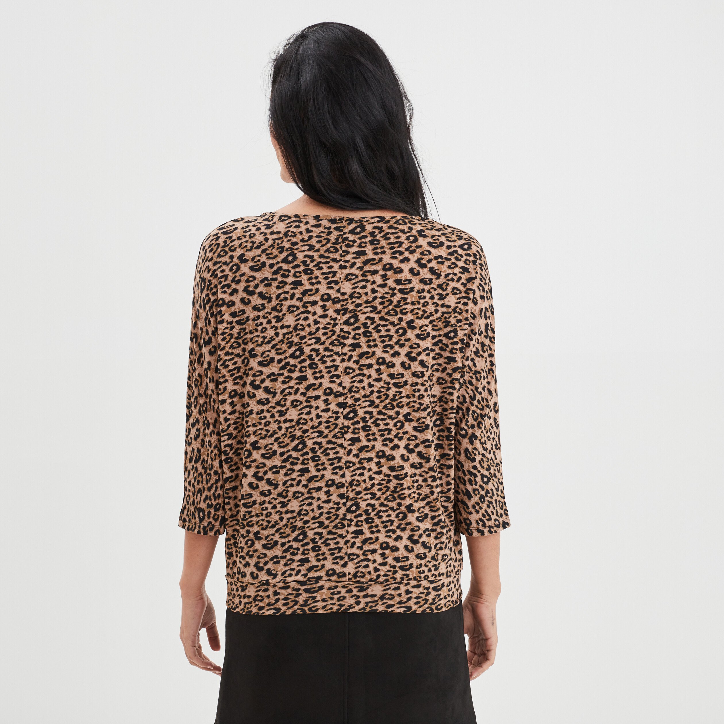 T-shirt manches 3 4 beige femme | La Halle
