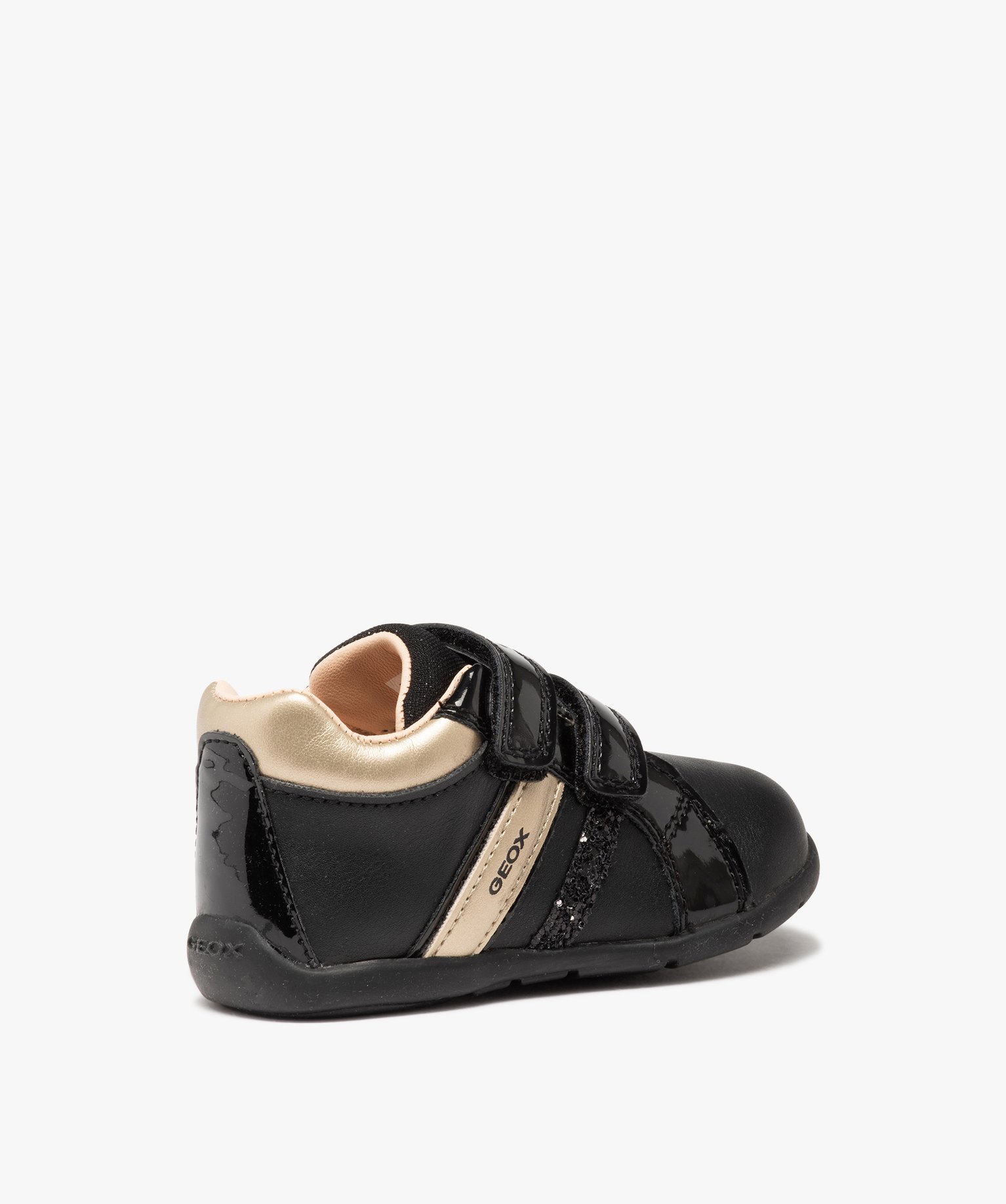 Chaussures premiers pas bébé fille à scratch – Geox noir | GEMO