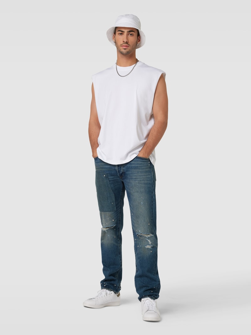 Jeans im Used-Look in jeans