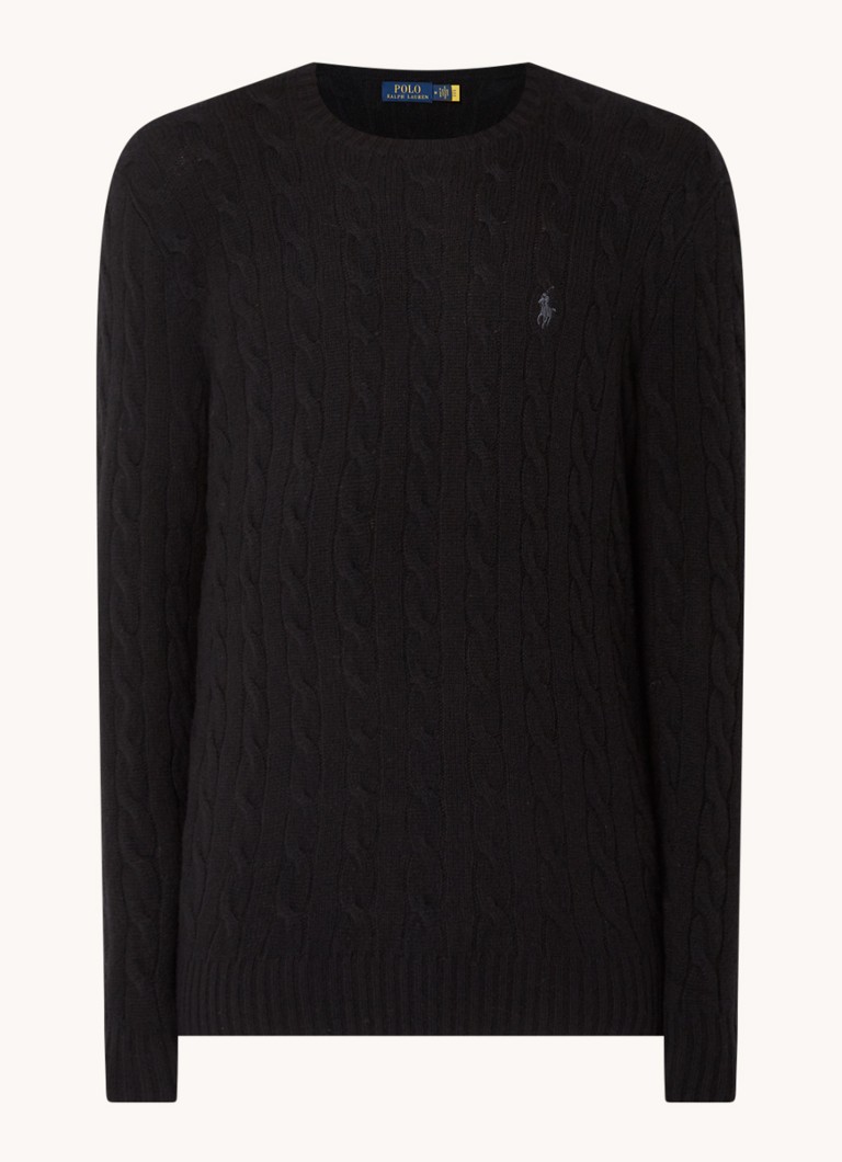 Ralph Lauren Cable-knit sweater in cashmere blend with logo embroidery