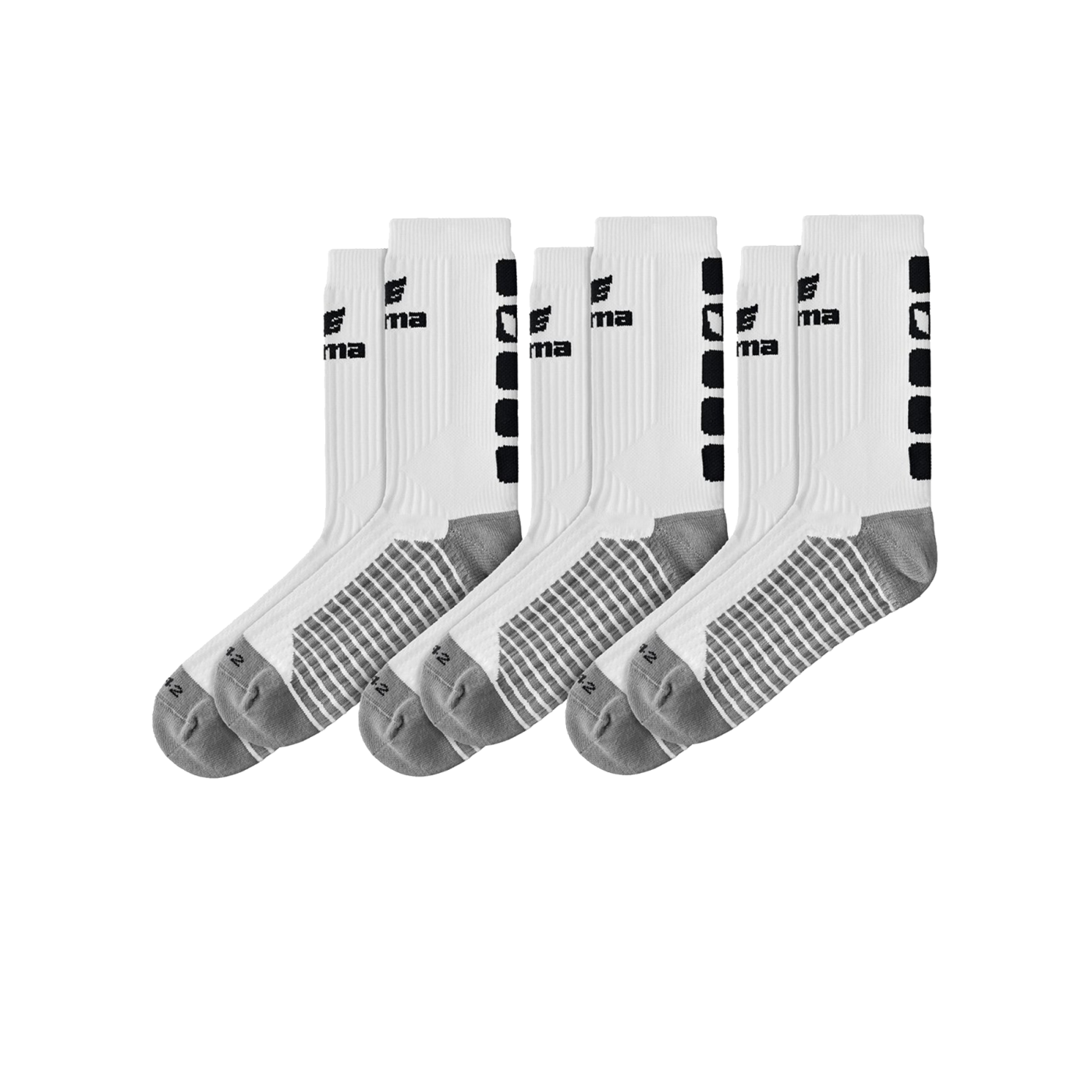 Erima 3-Pack CLASSIC 5-C Socken Weiss Schwarz