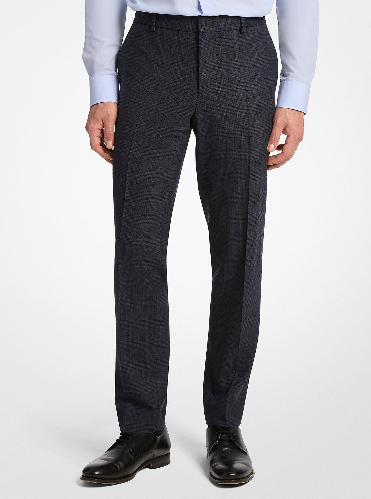 Tonal Glen Check Blazer og Bukser - Marineblå